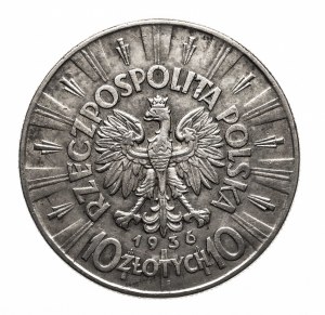 Poland, Second Republic (1918-1939), 10 zloty 1936 Pilsudski, Warsaw