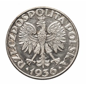 Polska, II Rzeczpospolita (1918-1939), 2 złote 1936, Żaglowiec, Warszawa (2)