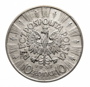 Poland, Second Republic (1918-1939), 10 zloty 1937 Pilsudski, Warsaw