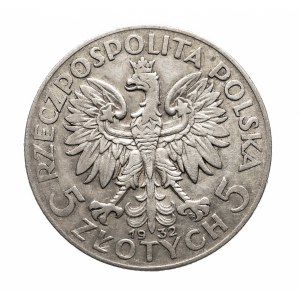 Polska, II Rzeczpospolita, 5 złotych 1932 z/z, Warszawa, głowa kobiety w czepcu