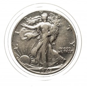 Stany Zjednoczone Ameryki (USA), 1/2 dolara, Liberty walking, 1942, Filadelfia.