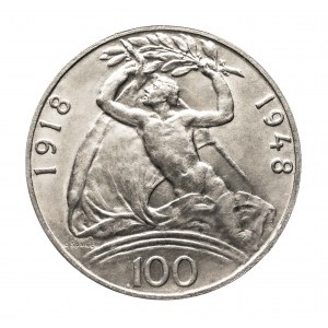 Czechosłowacja, 100 koron 1948, 30-lecie Niepodległości, Kremnica
