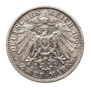 Německo, Německé císařství, Prusko, 2 marky 1904 A, Berlín