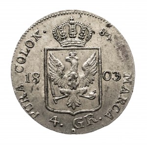 Niemcy, Prusy, Fryderyk Wilhelm III (1797-1840), 4 grosze 1803 A, Berlin