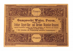 Poznan, Gumprecht Weiss 1833 Posen beer label