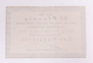 Obrzycko, 25 fenigs valid from 1.06.1917