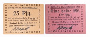 New Village, 25 and 50 pfennigs 1.04.1917