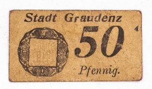 Grudziadz - District and City of Grudziadz, voucher 50 fenigs 24.01.1920
