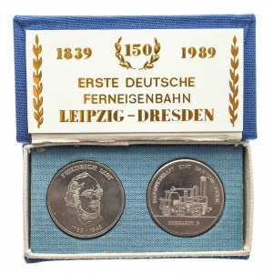 Niemcy, Medal 150 Lat Pierwszej Niemieckiej Kolei Dalekobieżnej Lipsk - Drezno