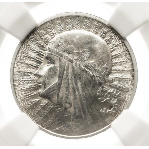 Polska, II Rzeczpospolita (1918-1939), 2 złote 1932 Kobieta, NGC MS 63 - DESTRUKT, SKRĘTKA