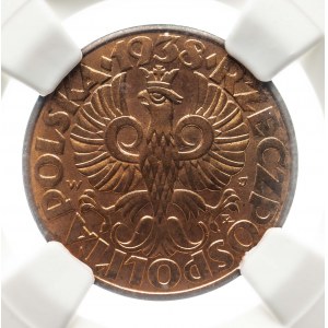 Polska, II Rzeczpospolita (1918-1939), 5 groszy 1938, NGC MS 65 RB