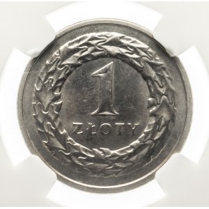 Polska, Rzeczpospolita od 1989 roku, 1 złoty 1990, NGC MS 64