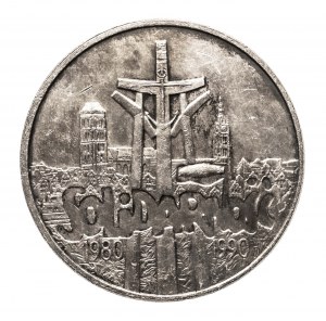 Poland, Republic of Poland since 1989, 100,000 zloty 1990, Solidarity Type A.