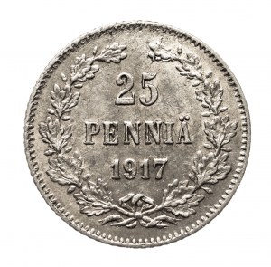 Finland, Nicholas II (1894-1917), 25 pennia 1917 S, Helsinki