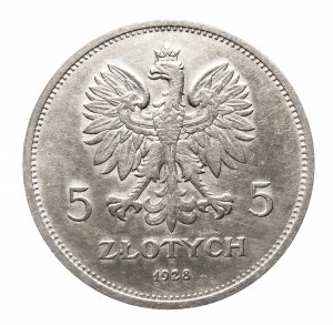 Poland, Second Republic (1918-1939), 5 zloty 1928 zn.m. NIKE