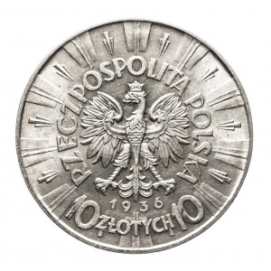 Polska, II Rzeczpospolita (1918-1939), 10 złotych 1936 Piłsudski, Warszawa