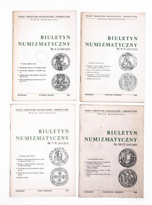Numismatic Bulletin, entire yearbook 1989, PTN Warsaw