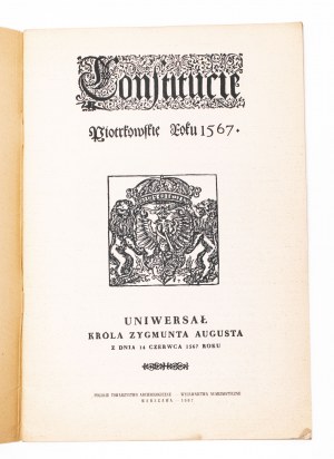 Uniwersal of King Sigismund Augustus dated June 14, 1567 - PTA 1967 reissue