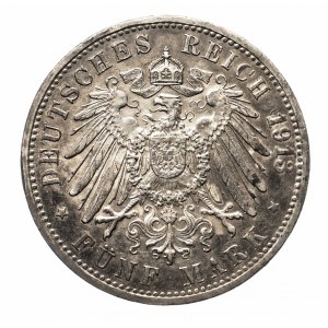 Niemcy, Cesarstwo Niemieckie 1871-1918, Badenia, Fryderyk II 1907 -1918, 5 marek 1913 G, Karlsruhe.