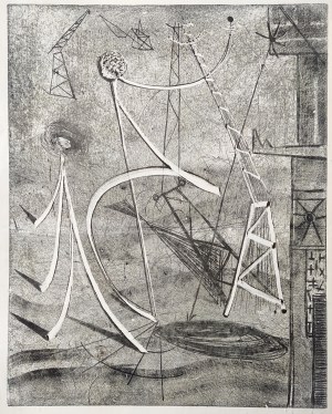 Jonasz Stern (1904 Kałusz - 1988 Zakopane), Kompozycja surrealistyczna, lata 50. XX w.