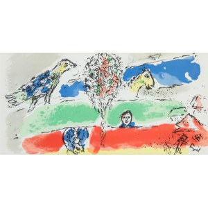 Marc Chagall (1887 Łoźno k. Witebska-1985 Saint-Paul de Vence), Zielona rzeka, 1974