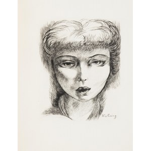Mojżesz Kisling (1891 Kraków - 1953 Sanary-sur-Mer), Portret kobiety, 1948
