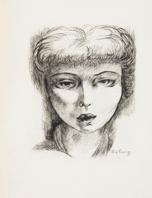 Mojżesz Kisling (1891 Kraków - 1953 Sanary-sur-Mer), Portret kobiety, 1948