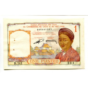 French Indochina 1 Piastre 1953