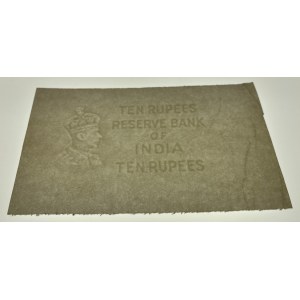 British India Watermark Sample for 10 Rupees 1943 (ND)