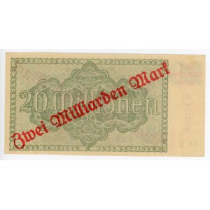 Germany - Weimar Republic Baden 2000000000 Mark on 20000000 Mark 1923