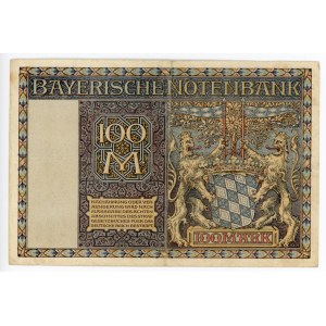 Germany - Weimar Republic Bavaria 100 Mark 1922