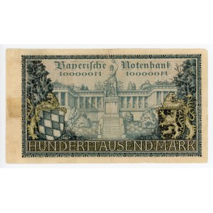 Germany - Weimar Republic Bavaria 100000 Mark 1923