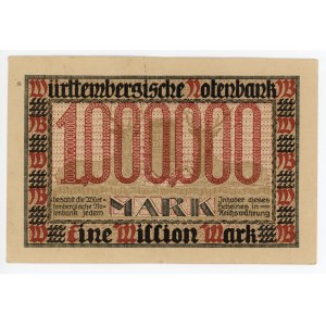 Germany - Weimar Republic Wurttemberg 1000000 Mark 1923