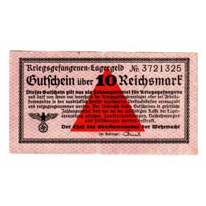 Germany - Third Reich Lagergeld 10 Reichsmark 1939