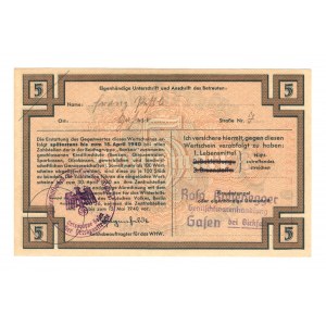 Germany - Third Reich Winterhelp 5 Reichsmark 1939