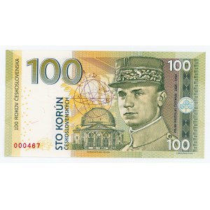 Czech Republic 100 Korun 2019 Specimen Milan Rastislav Štefánik