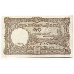 Belgium 20 Francs 1944
