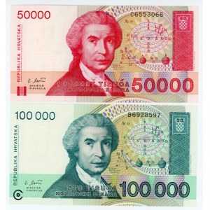 Croatia 50000 - 100000 Dinara 1993