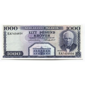 Iceland 1000 Kronur 1961