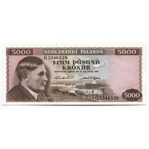 Iceland 5000 Kronur 1961