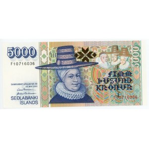Iceland 5000 Kronur 2001