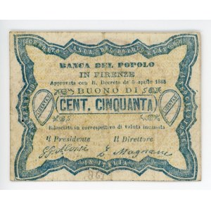 Italy Firenze 50 Centesimi 1863