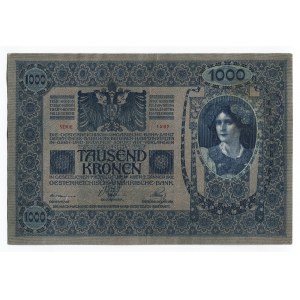 Yugoslavia 1000 Kronen / 1000 Kruna 1902 (1919) 2nd Provisional Issue