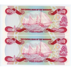 Bahamas 2 x 3 Dollars 1974 (1984)