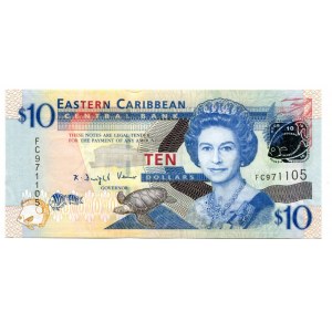 East Caribbean States 10 Dollars 2008 (ND)