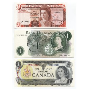 World Lot of 3 Notes 1966 - 1998