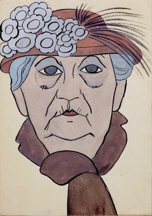 Lucyna Legut (1926-2011), Zofia Molska jako Felicjanowa Dulska w sztuce „Pani Dulska na rozdrożu” Anatolia Sterna, Polska, Toruń, 1952300