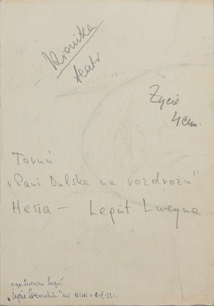 Lucyna Legut (1926-2011), Autoportret - Lucyna Legut jako Hesia w sztuce „Pani Dulska na rozdrożu” Anatola Sterna, Polska, Toruń, 1952300