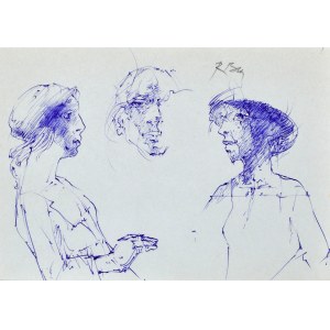 Roman BANASZEWSKI (1932-2021), Szkice popiersia kobiet oraz głowy kobiety