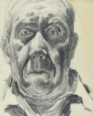 Stanisław KAMOCKI (1875-1944), Autoportret w górnym oświetleniu